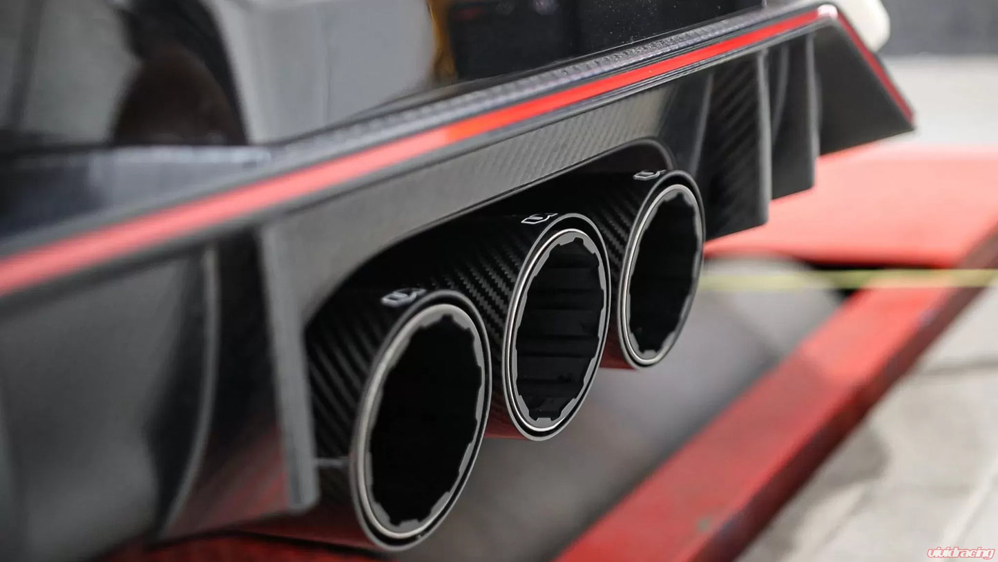 Honda Civic Type R Stainless Valvetronic Exhaust System with Carbon Tips