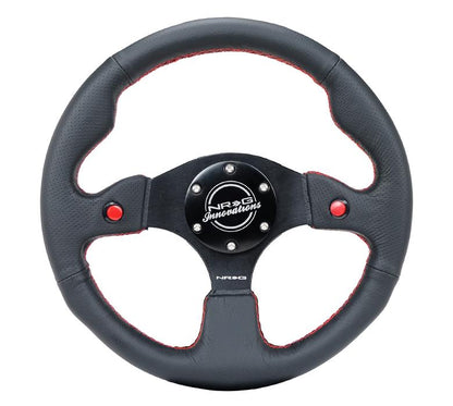 Dual Button Leather Wheel