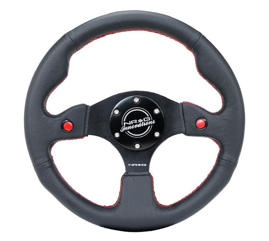 Dual Button Leather Wheel