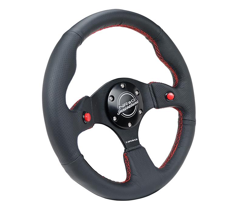 Dual Button Leather Wheel