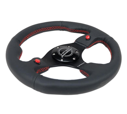 Dual Button Leather Wheel