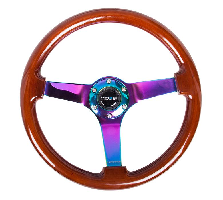 350MM 3" Deep Dish Woodgrain Wheel