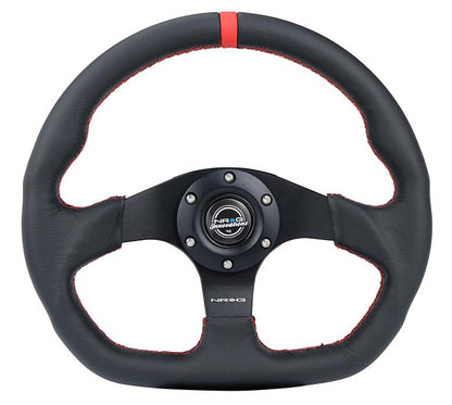 Flat Bottom Leather Wheel