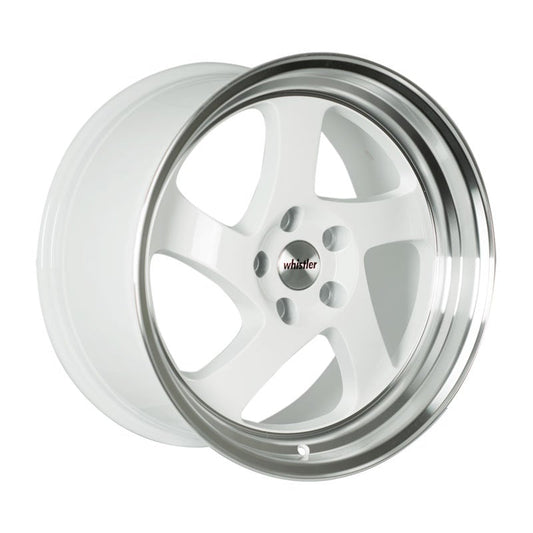 17" KR1 White/Machined Lip