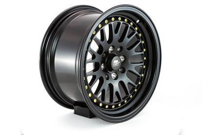 15" MT10 Matte Black W/Gold Rivets