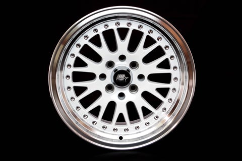 15" MT10 White W/Machined Lip