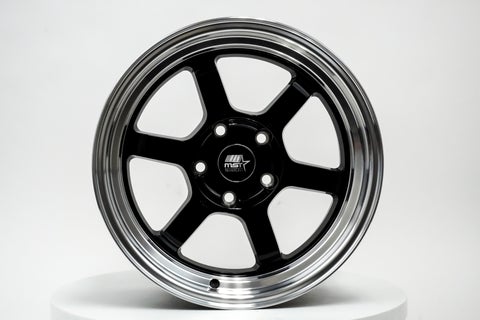 16" Time Attack Black W/Machined Lip