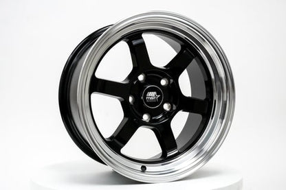 16" Time Attack Black W/Machined Lip