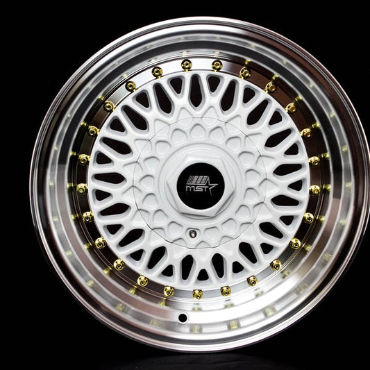 15" MT13 White W/Machined Lip