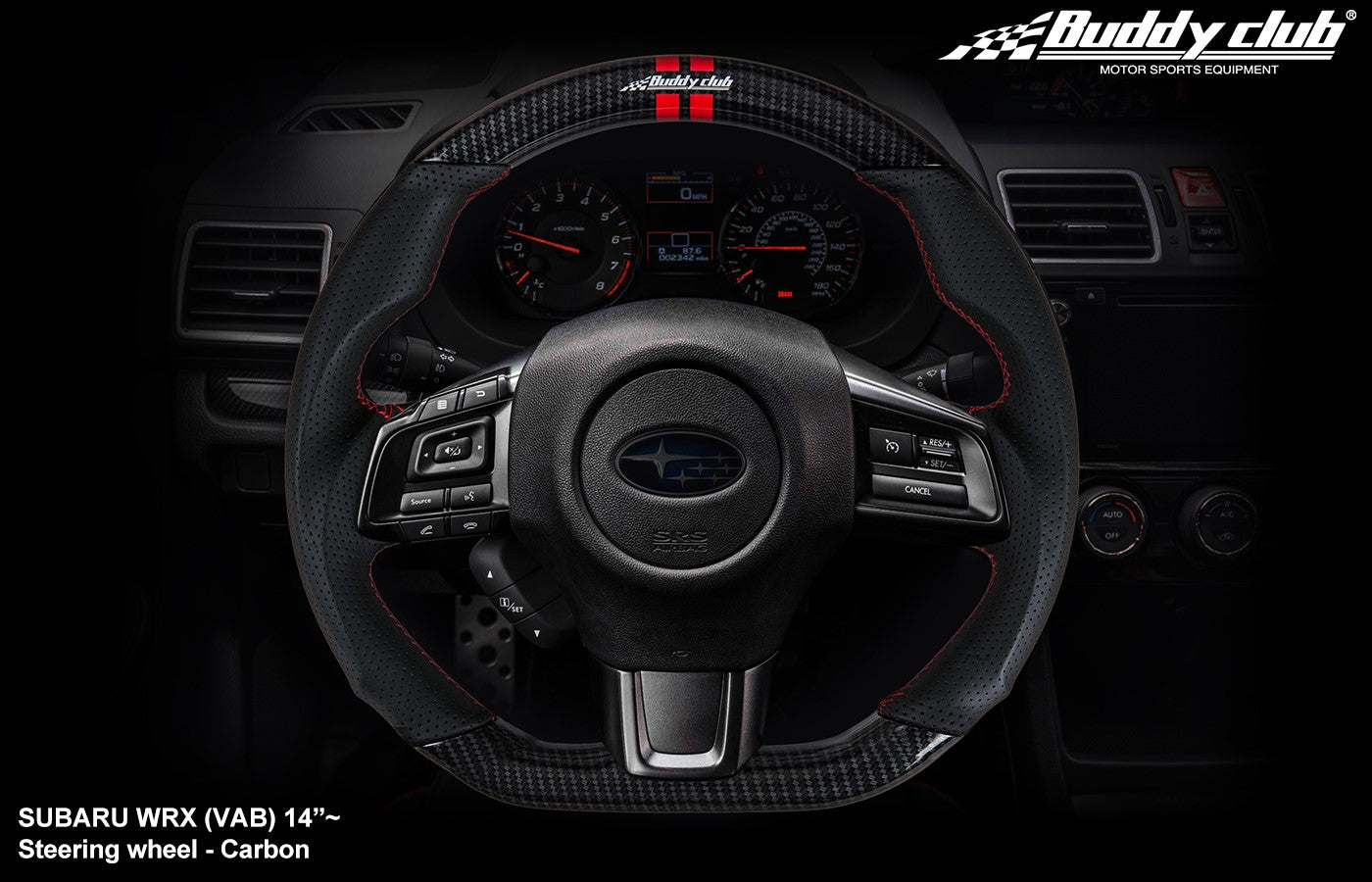 Buddy Club Wheel Subaru WRX - Carbon/Black Leather